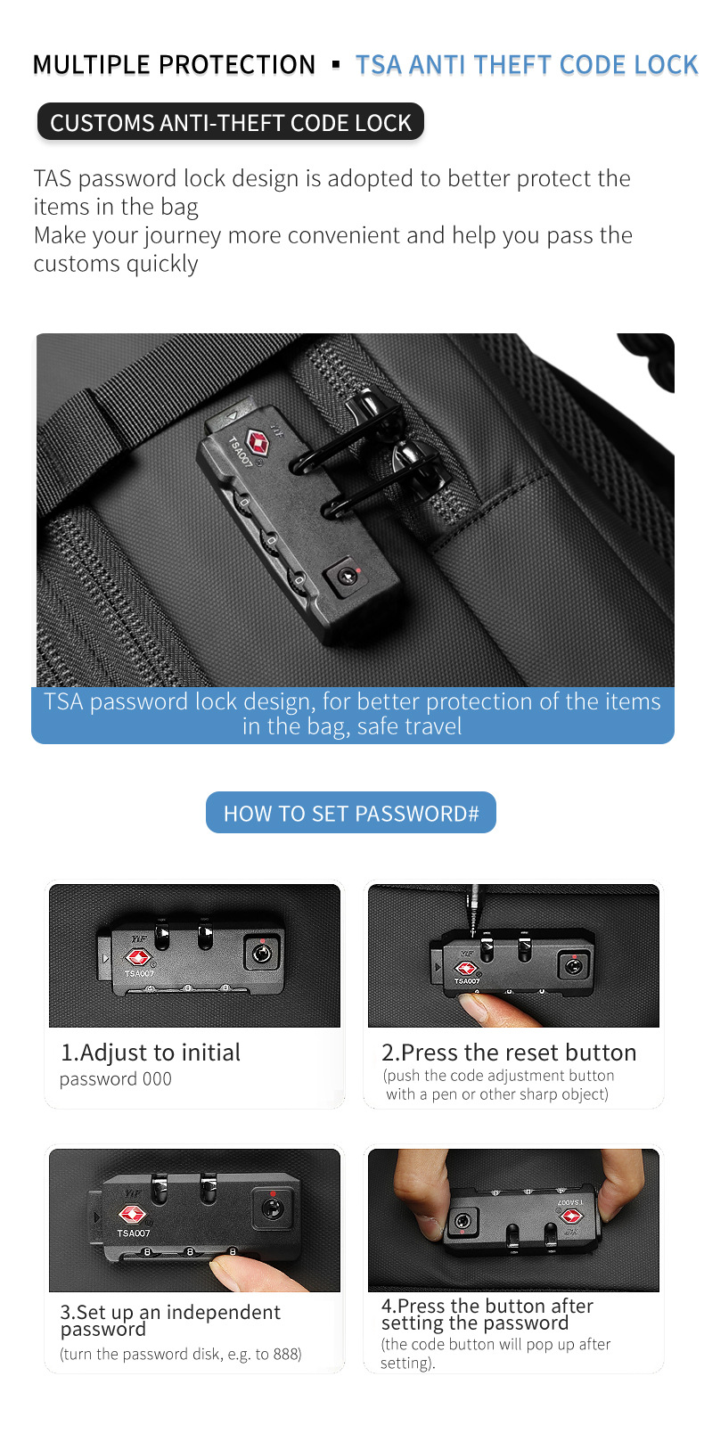 backpack strapped to a rolling suitcase handle for hands-free travel
