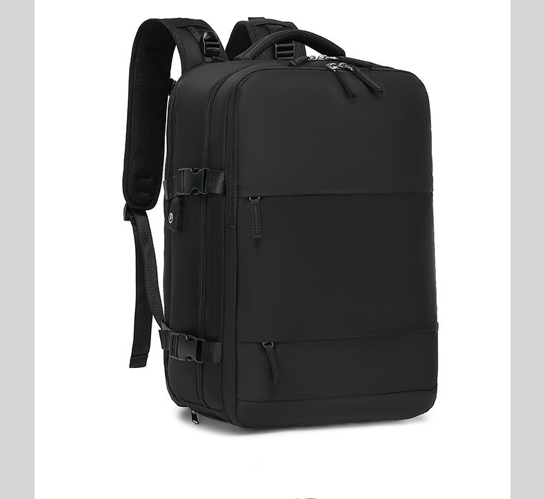 plain front product view of the black backpack