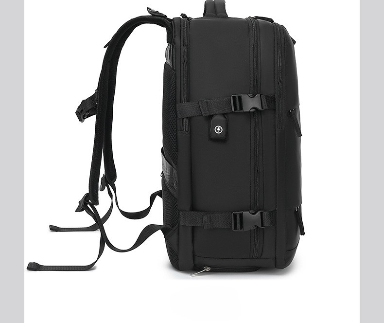 side view showing the external USB charging port button