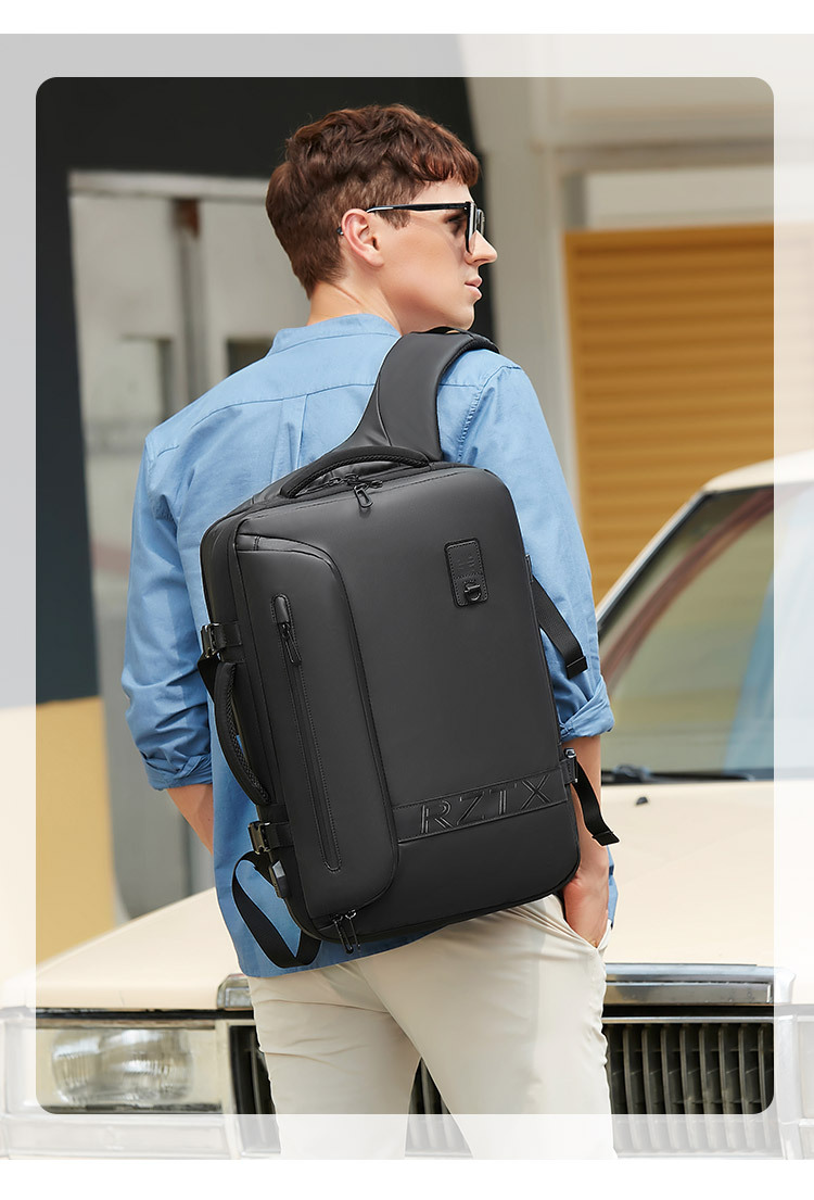 dedicated laptop compartment shown again, labeled for a 15.6 inch device