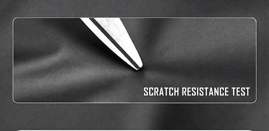 scratch resistance test on the fabric surface