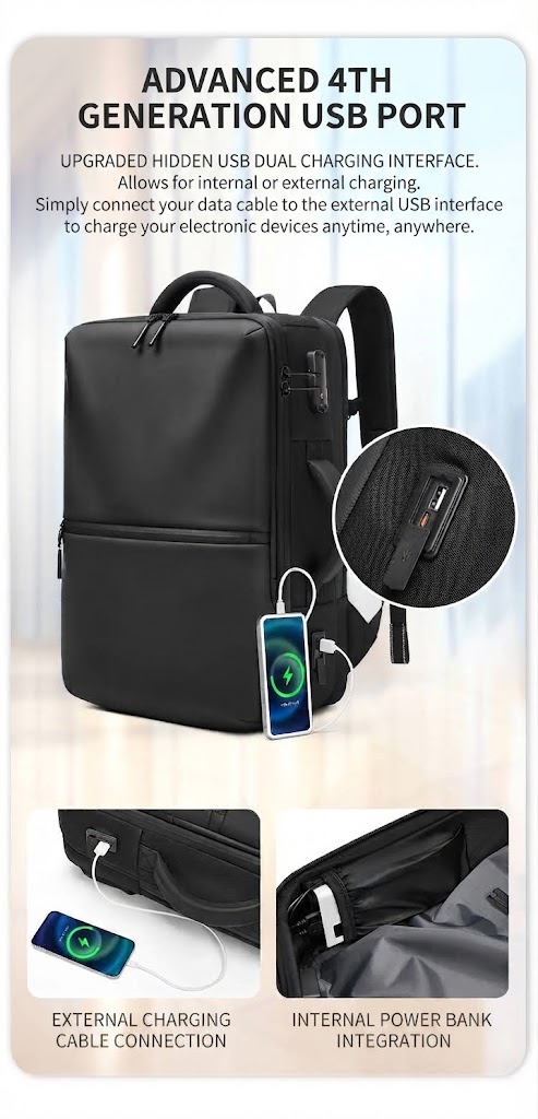 advanced 4th generation USB port with external and internal charging connections
