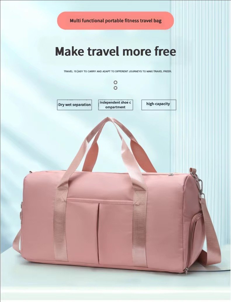 Waterproof Large Capacity Travel Duffel Gym Bags Wet and Dry Separation Yoga Sports Fitness Bag with Shoe Compartment detail image