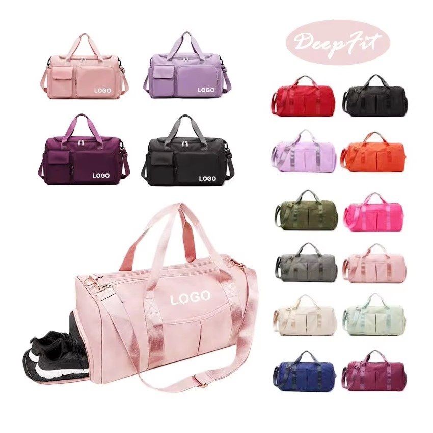 Waterproof Large Capacity Travel Duffel Gym Bags Wet and Dry Separation Yoga Sports Fitness Bag with Shoe Compartment detail image