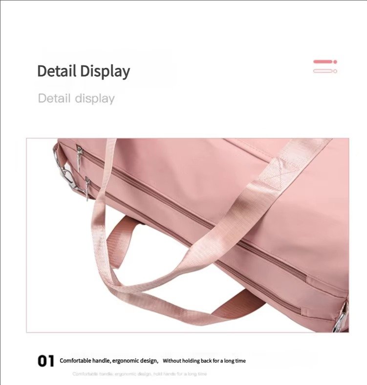 Waterproof Large Capacity Travel Duffel Gym Bags Wet and Dry Separation Yoga Sports Fitness Bag with Shoe Compartment detail image