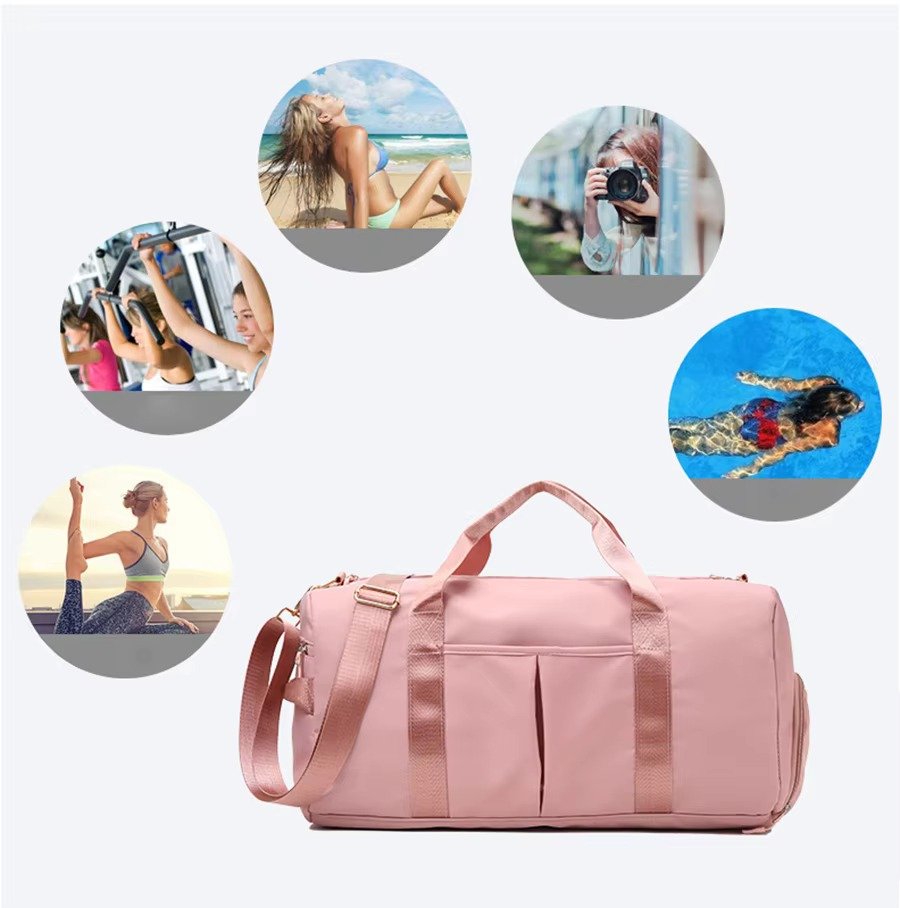 Waterproof Large Capacity Travel Duffel Gym Bags Wet and Dry Separation Yoga Sports Fitness Bag with Shoe Compartment detail image