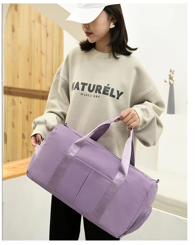 Waterproof Large Capacity Travel Duffel Gym Bags Wet and Dry Separation Yoga Sports Fitness Bag with Shoe Compartment detail image