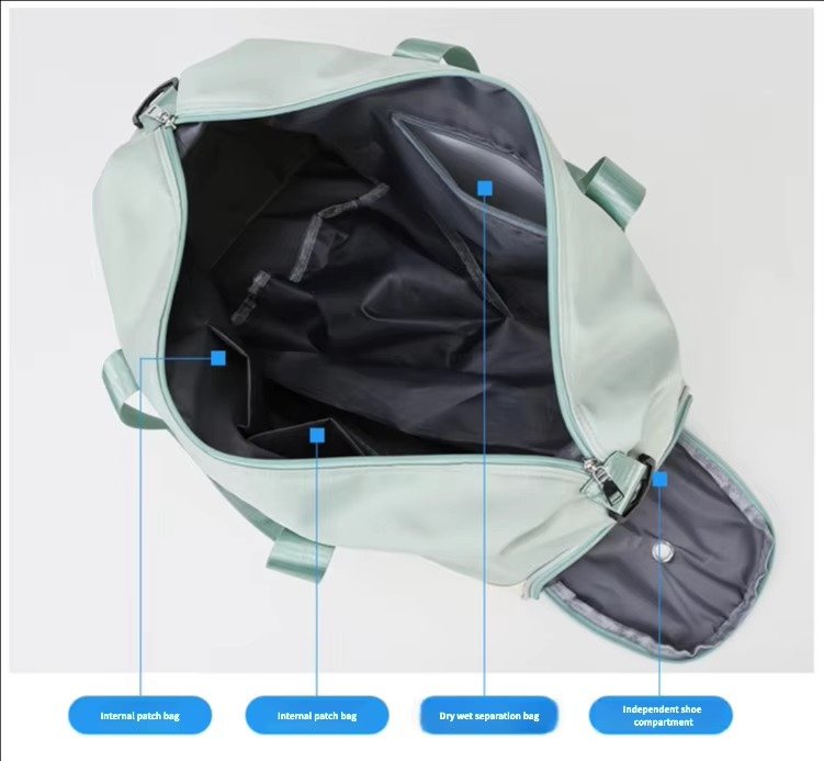 Weekend Tote Duffle Bag with Shoe Compartment Sports Fitness Yoga Duffle Bag Wet/Dry Separation Travel Luggage Bags detail image