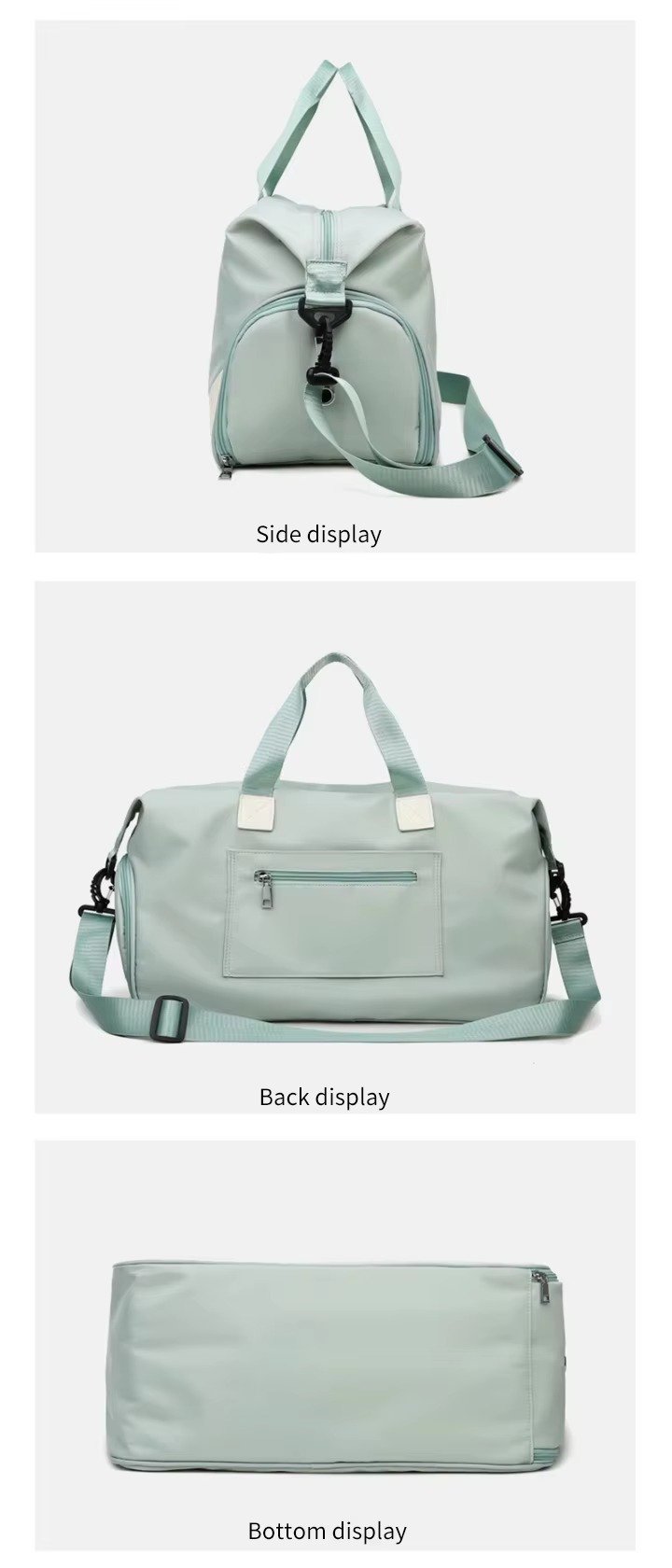 Weekend Tote Duffle Bag with Shoe Compartment Sports Fitness Yoga Duffle Bag Wet/Dry Separation Travel Luggage Bags detail image