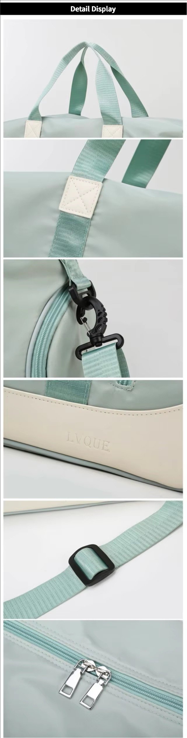 Weekend Tote Duffle Bag with Shoe Compartment Sports Fitness Yoga Duffle Bag Wet/Dry Separation Travel Luggage Bags detail image