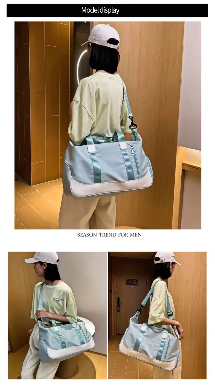 Weekend Tote Duffle Bag with Shoe Compartment Sports Fitness Yoga Duffle Bag Wet/Dry Separation Travel Luggage Bags detail image