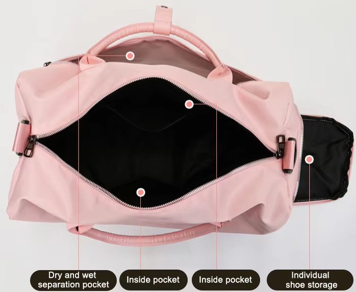 Waterproof Dry Wet Separation Oxford Sports Travel Lightweight Duffel Bag product detail