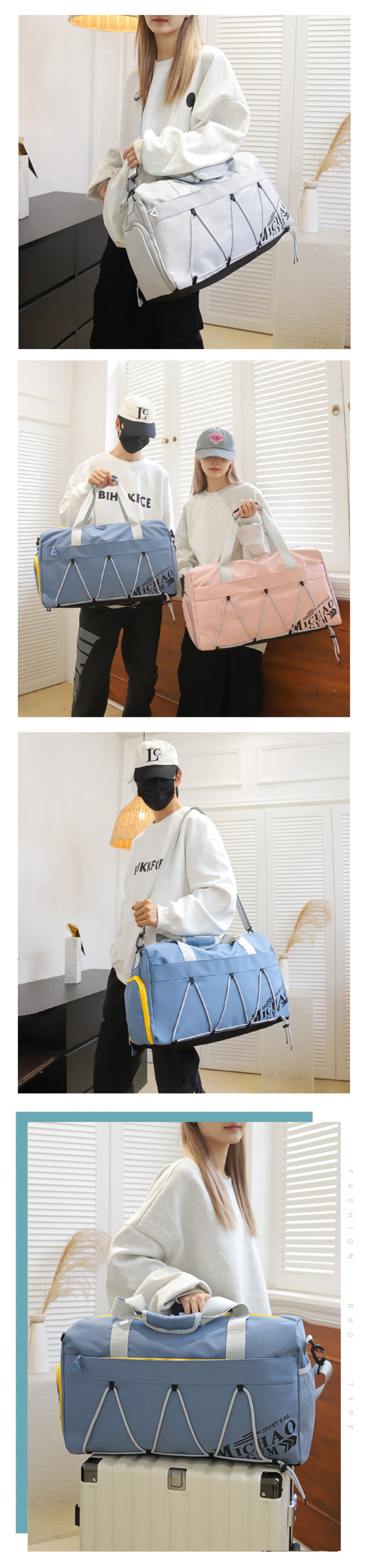 Waterproof Oxford Sports Travel Lightweight Duffel Bag product detail