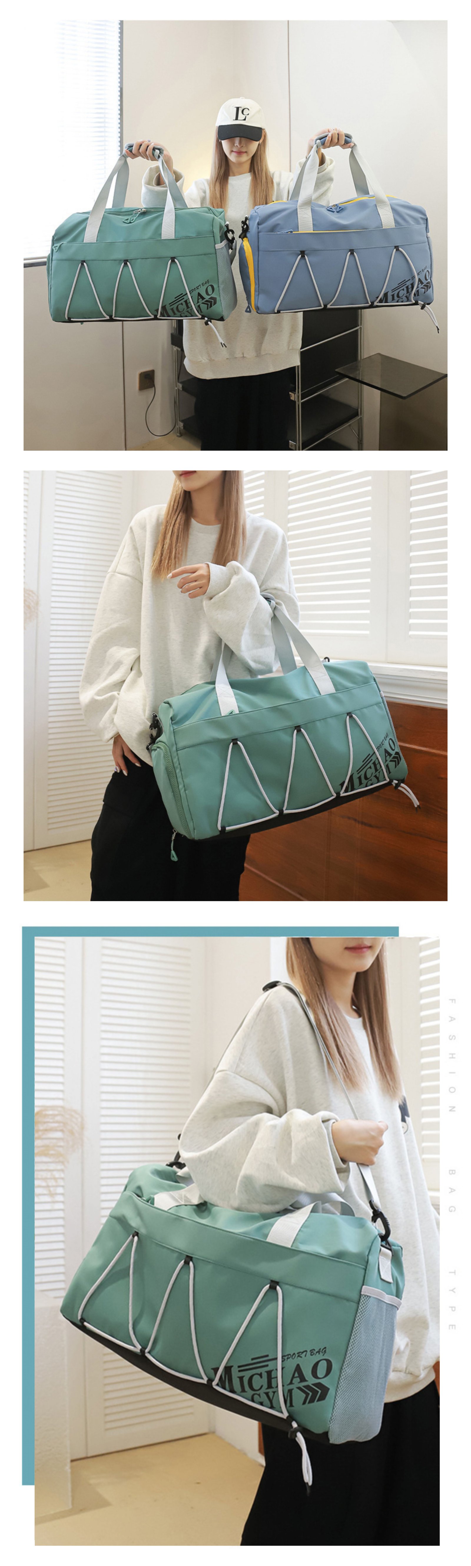 Waterproof Oxford Sports Travel Lightweight Duffel Bag product detail