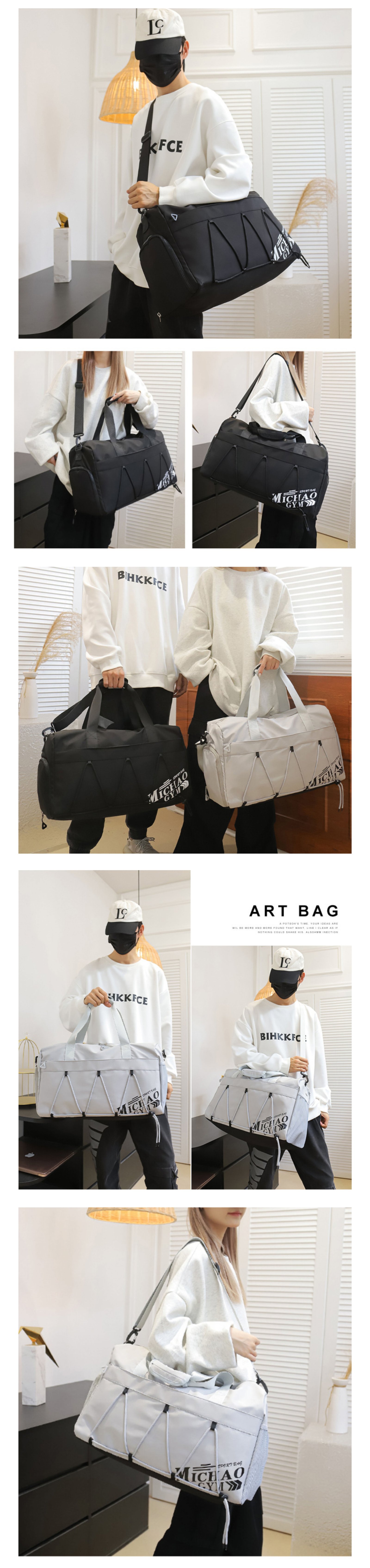 Waterproof Oxford Sports Travel Lightweight Duffel Bag product detail
