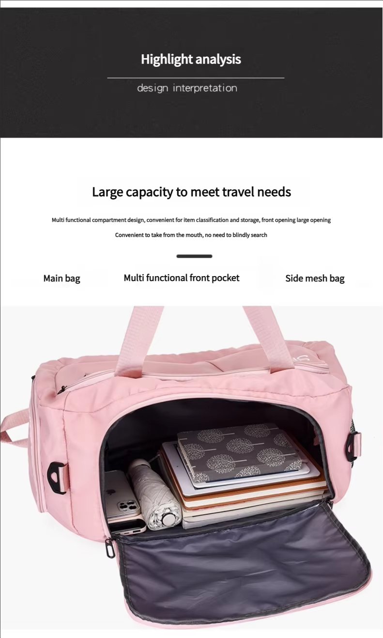 Oxford Waterproof Large Capacity Shoe Compartment Lightweight Multi-function Duffel Backpack - product detail