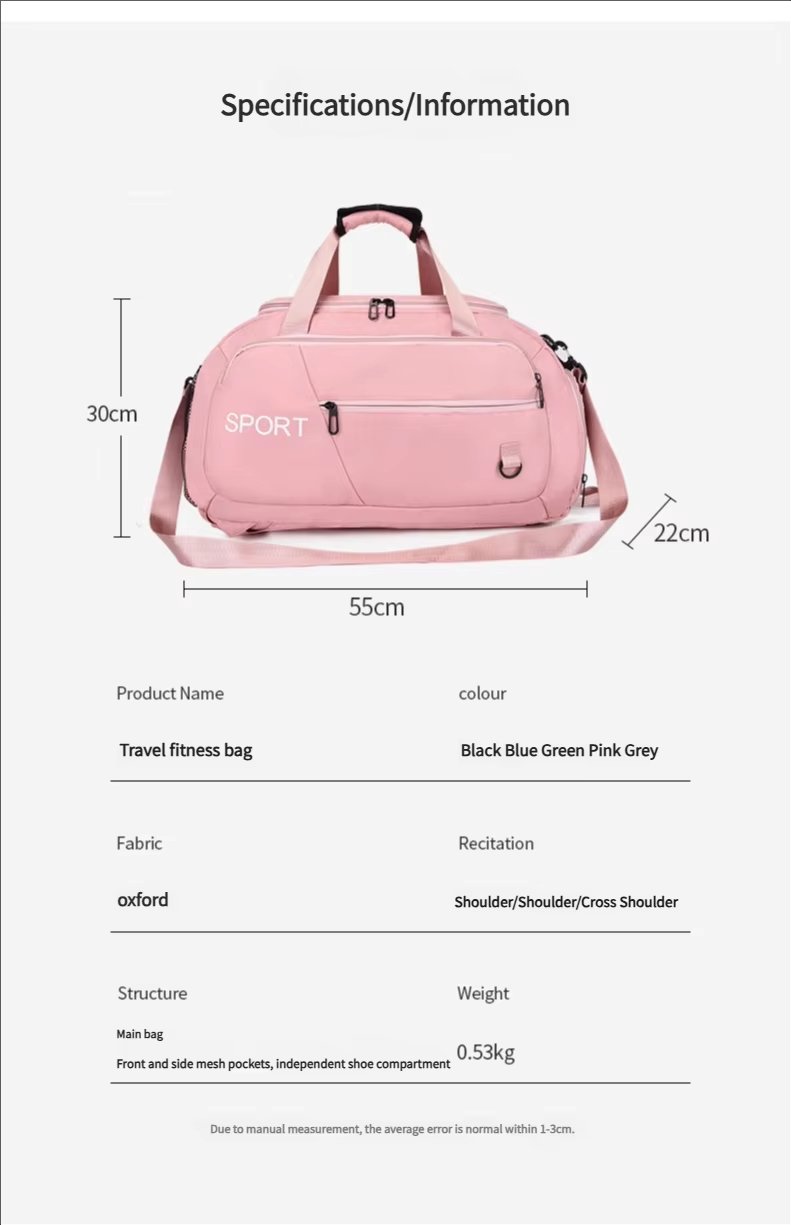 Oxford Waterproof Large Capacity Shoe Compartment Lightweight Multi-function Duffel Backpack - product detail