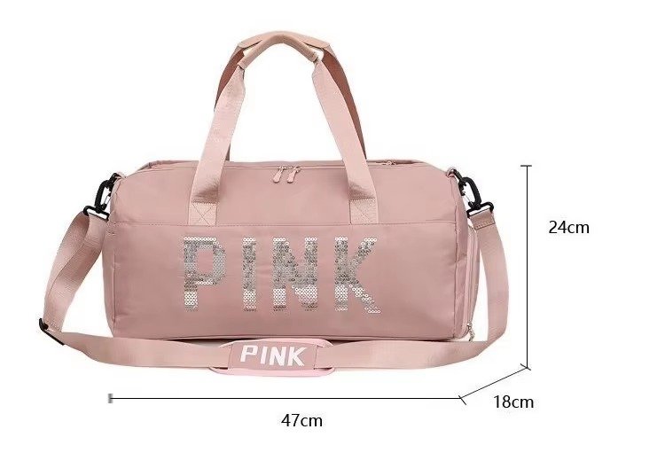 Large Capacity Nylon Waterproof Travel Fitness Sport Gym Bag Dry and Wet Separation Duffel Handbag with Shoe Compartment detail image