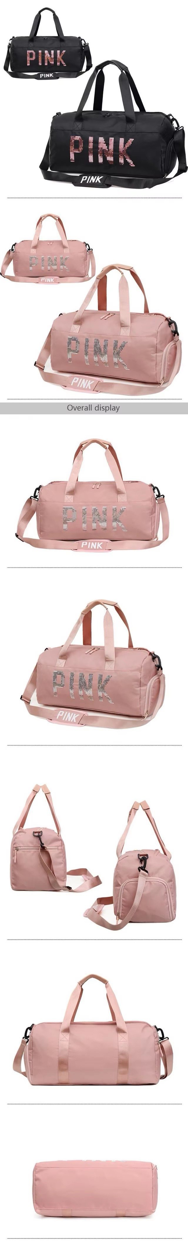 Large Capacity Nylon Waterproof Travel Fitness Sport Gym Bag Dry and Wet Separation Duffel Handbag with Shoe Compartment detail image