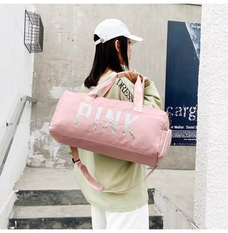 Large Capacity Nylon Waterproof Travel Fitness Sport Gym Bag Dry and Wet Separation Duffel Handbag with Shoe Compartment detail image