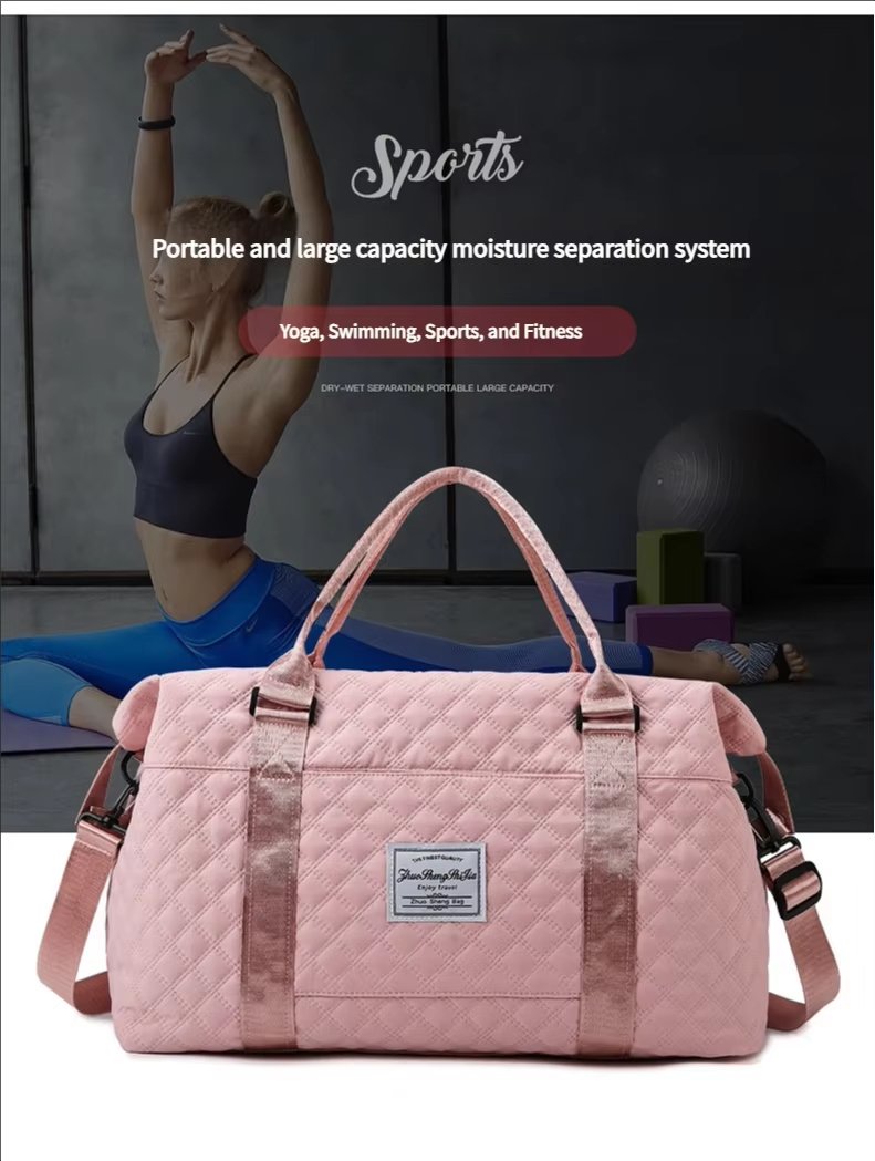 Water-Resistant Dry Wet Separation Oxford Weekend Travel Duffel Bag product detail
