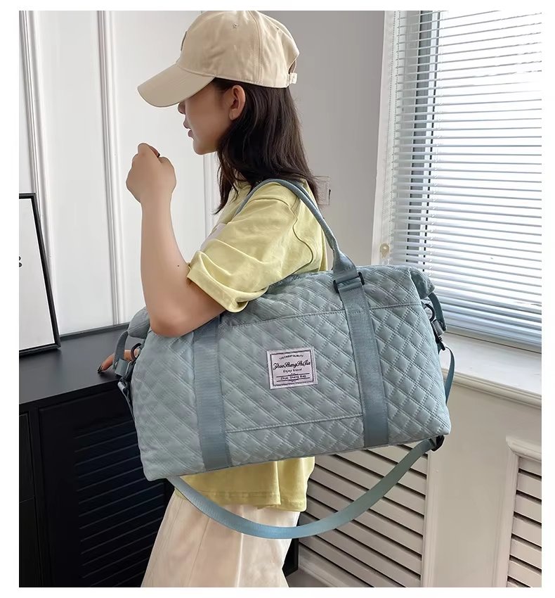 Water-Resistant Dry Wet Separation Oxford Weekend Travel Duffel Bag product detail