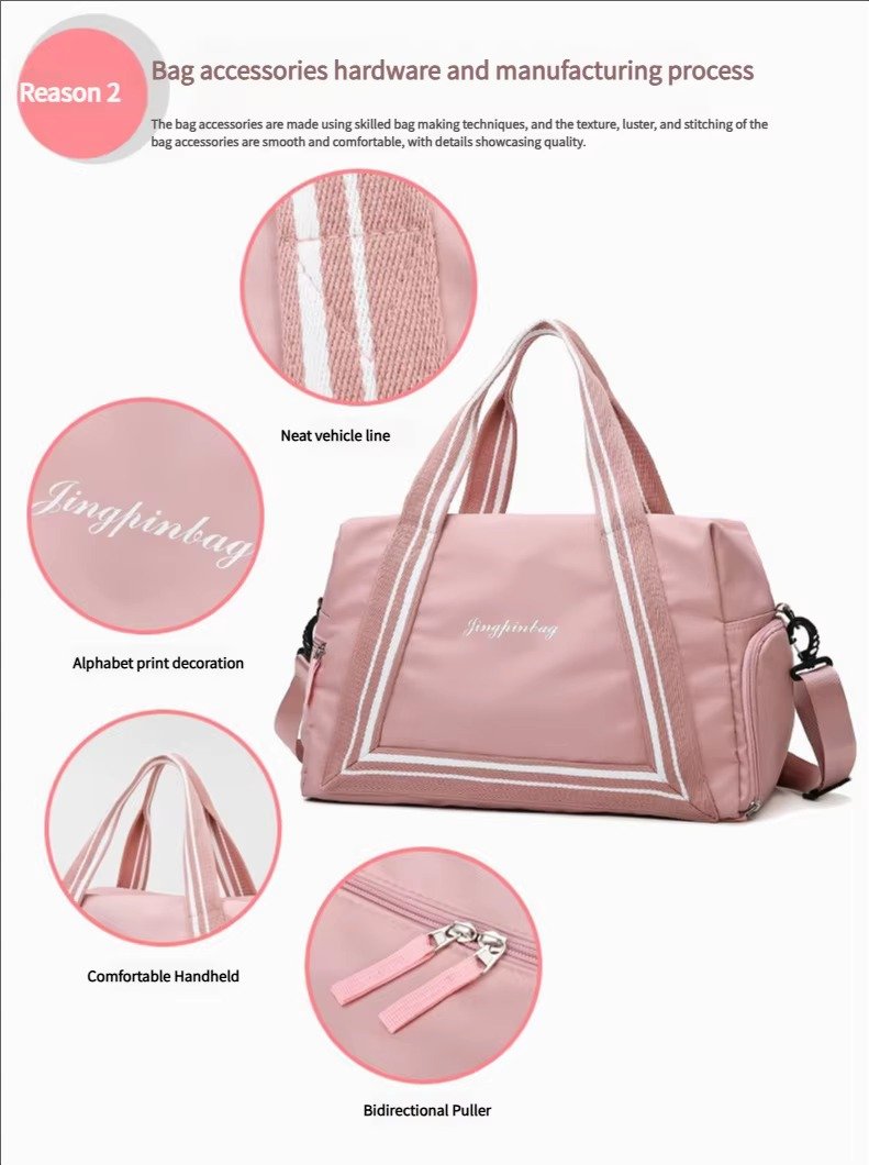 Large Capacity 'S Dry Wet Separate Gym Fitness Yoga Duffel Bag Overnight Weekend Handbag Travel Bags with Shoes Storage detail image