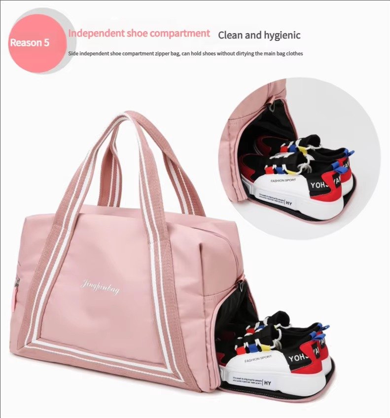 Large Capacity 'S Dry Wet Separate Gym Fitness Yoga Duffel Bag Overnight Weekend Handbag Travel Bags with Shoes Storage detail image