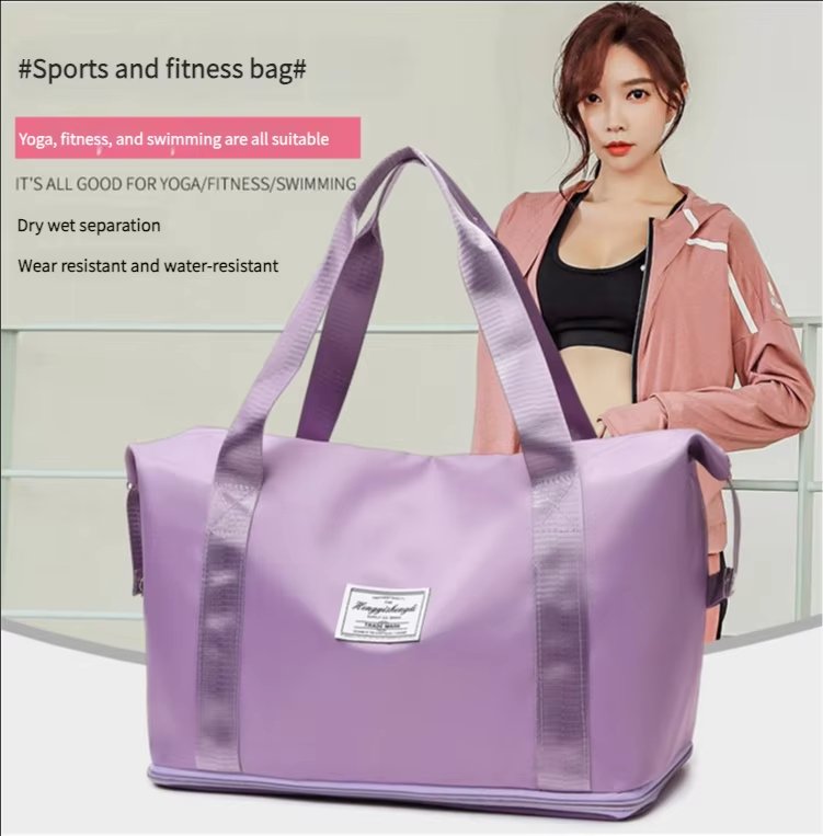 Oxford Waterproof Large Capacity Foldable Multi-function Gym Travel Tote Bag - product detail