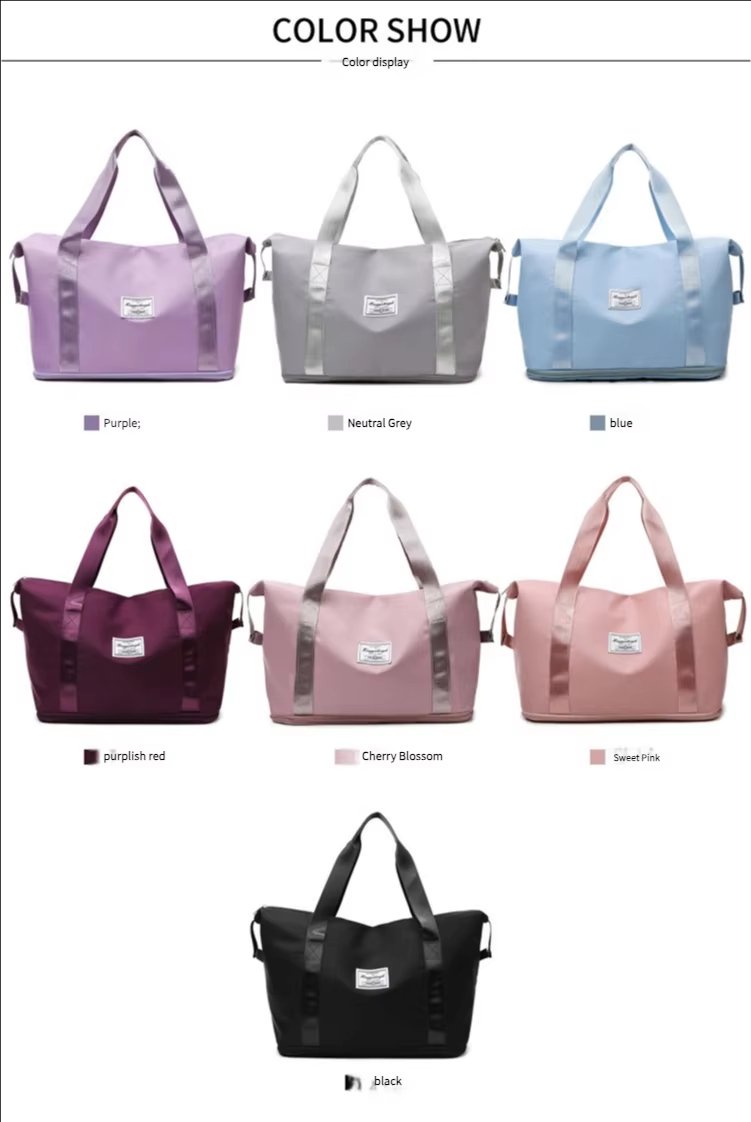 Oxford Waterproof Large Capacity Foldable Multi-function Gym Travel Tote Bag - product detail