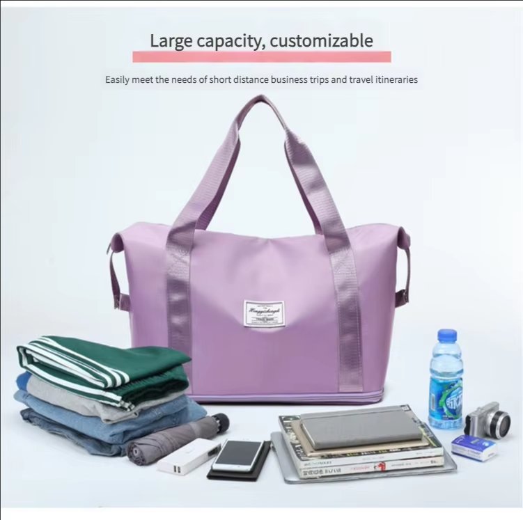 Oxford Waterproof Large Capacity Foldable Multi-function Gym Travel Tote Bag - product detail