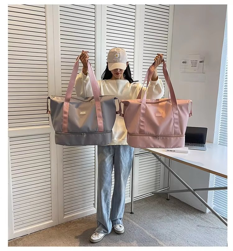 Lightweight Short Trip Travel Bag Tote Trolley Sleeve Multi-function Storage Gym Weekender Sports Handbag - product detail