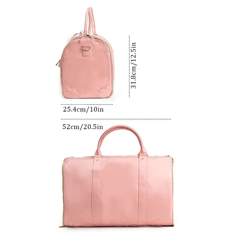Foldable PU Leather Weekend Travel Garment Duffel Bag product detail