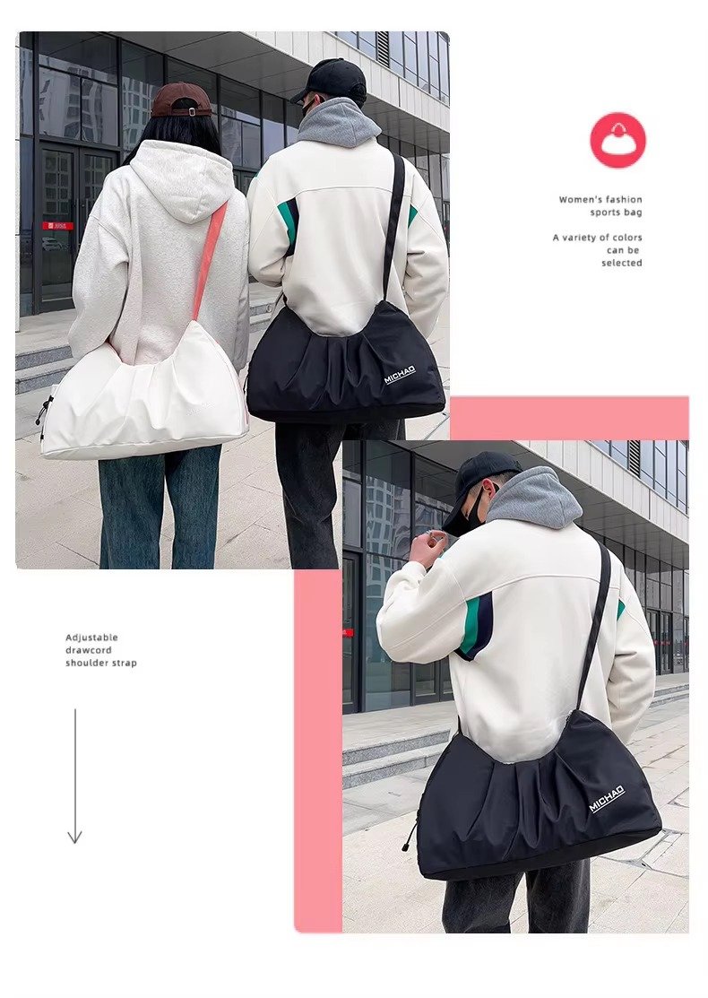 Design Single Shoulder Crossbody Gym Tote Bag High Capacity Travel Fitness Sports Duffel Bag detail image