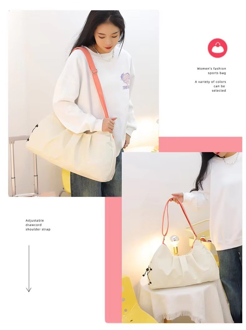 Design Single Shoulder Crossbody Gym Tote Bag High Capacity Travel Fitness Sports Duffel Bag detail image