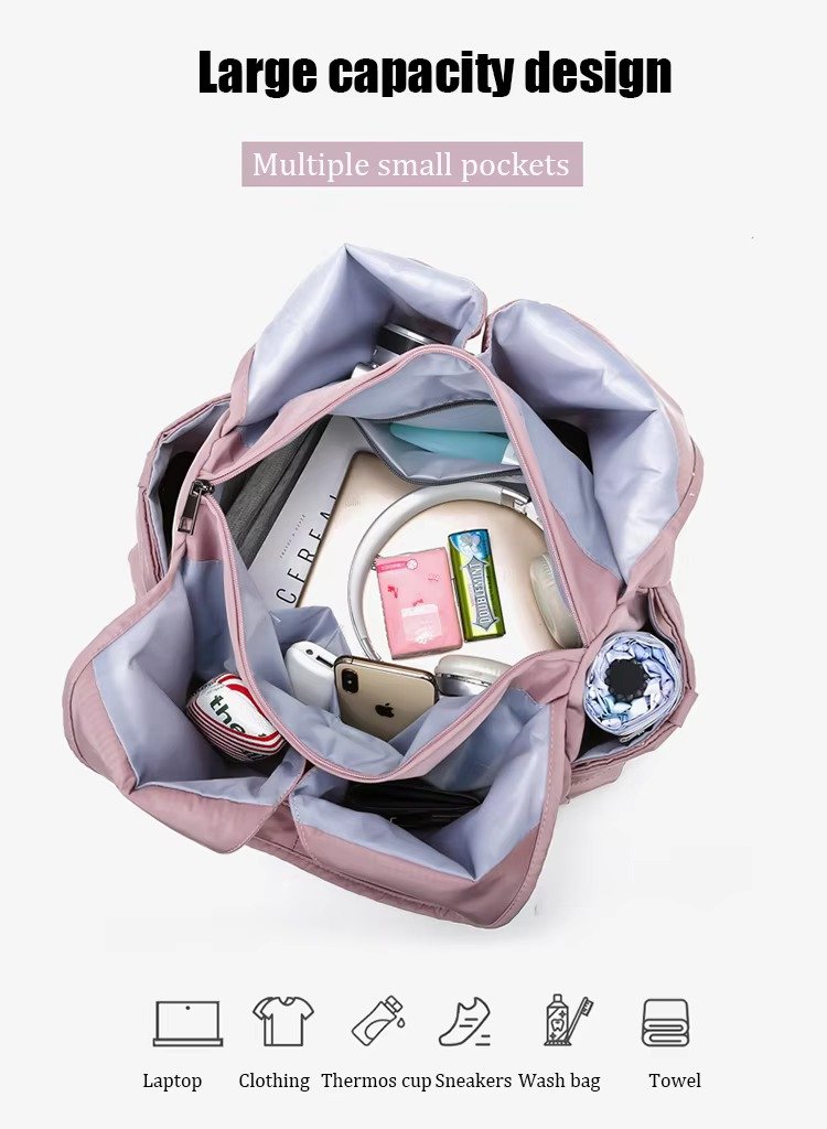 Style Short Trip Overnight Yoga Sport Bag Dry Wet Separation Fitness Bags Gym Luggage Travel Duffel Bag detail image