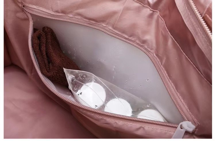 Large Capacity Nylon Puffer Gym Fitness Tote Bag Lightweight Travel Duffel Bag Waterproof Shoulder Handbag Yoga Swimming Bag detail image