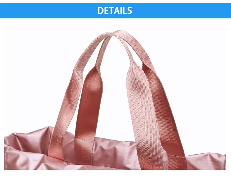 Large Capacity Nylon Puffer Gym Fitness Tote Bag Lightweight Travel Duffel Bag Waterproof Shoulder Handbag Yoga Swimming Bag detail image