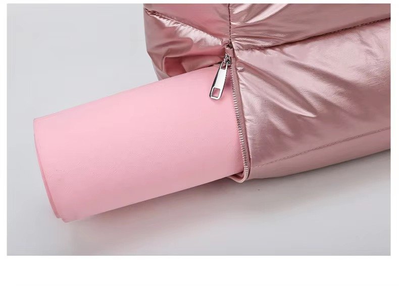 Large Capacity Nylon Puffer Gym Fitness Tote Bag Lightweight Travel Duffel Bag Waterproof Shoulder Handbag Yoga Swimming Bag detail image