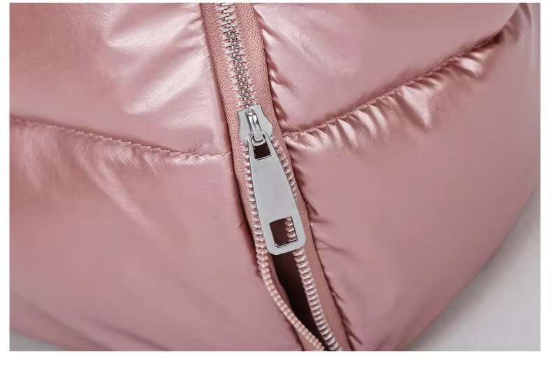 Large Capacity Nylon Puffer Gym Fitness Tote Bag Lightweight Travel Duffel Bag Waterproof Shoulder Handbag Yoga Swimming Bag detail image
