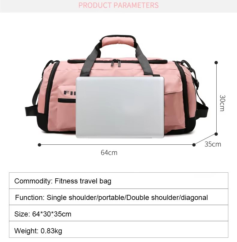 Waterproof Dry Wet Separation Nylon Sports Travel Duffel Bag product detail