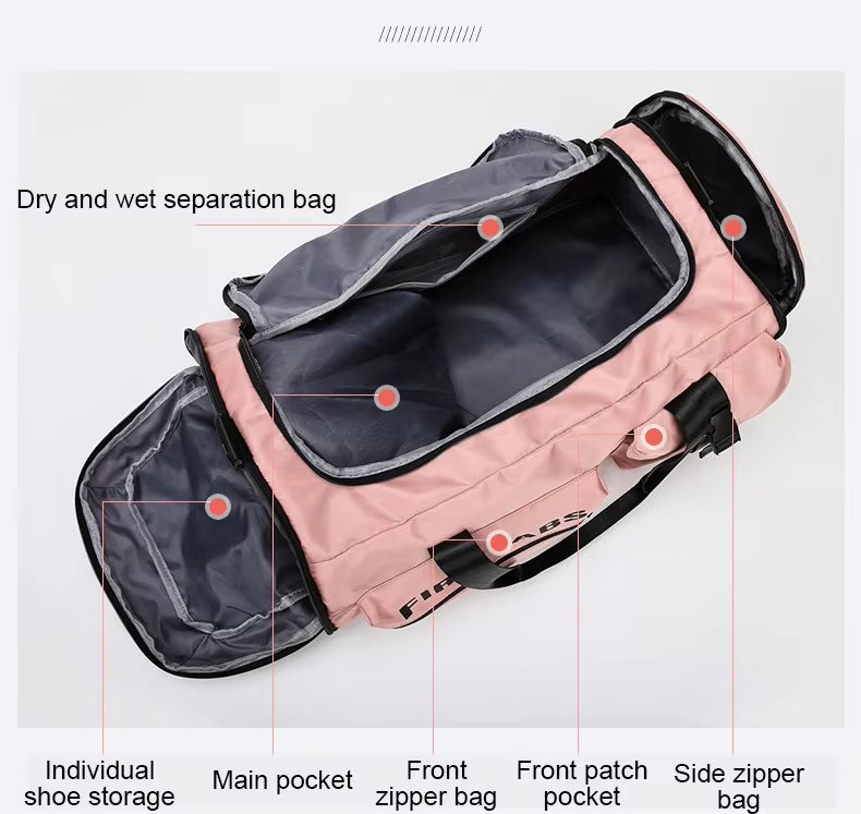 Waterproof Dry Wet Separation Nylon Sports Travel Duffel Bag product detail