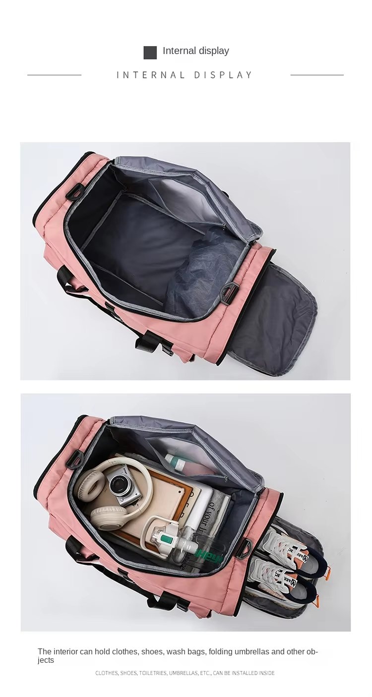 Waterproof Dry Wet Separation Oxford Weekend Travel Duffel Bag product detail