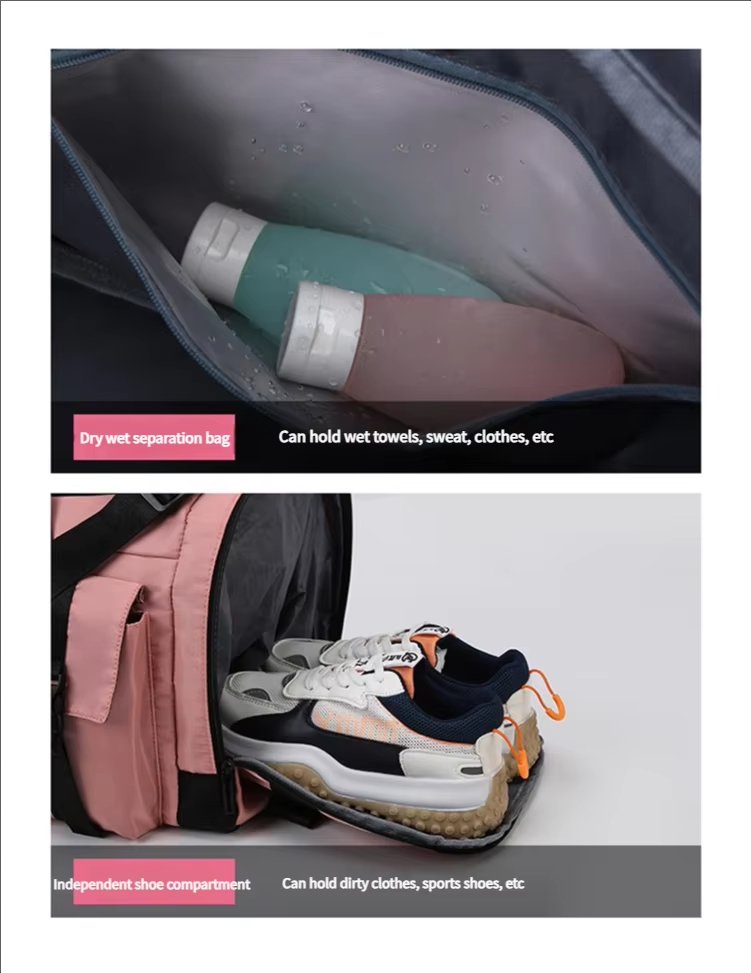 Waterproof Dry Wet Separation Oxford Weekend Travel Duffel Bag product detail