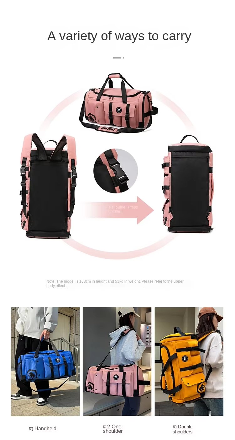 Waterproof Dry Wet Separation Oxford Weekend Travel Duffel Bag product detail