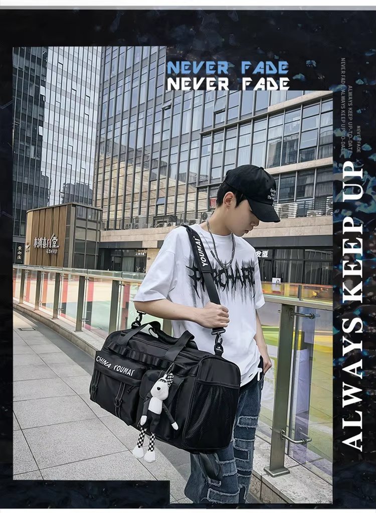 Waterproof Shoe Compartment Nylon Weekend Travel Lightweight Duffel Bag product detail