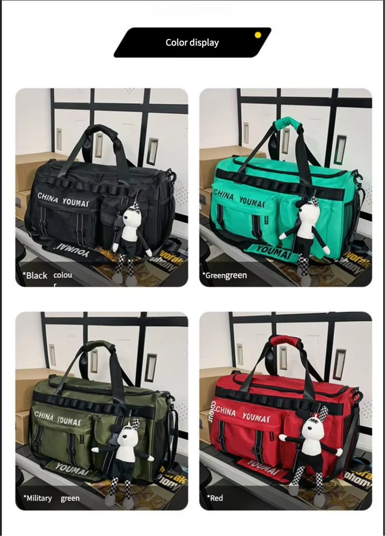 Waterproof Shoe Compartment Nylon Weekend Travel Lightweight Duffel Bag product detail