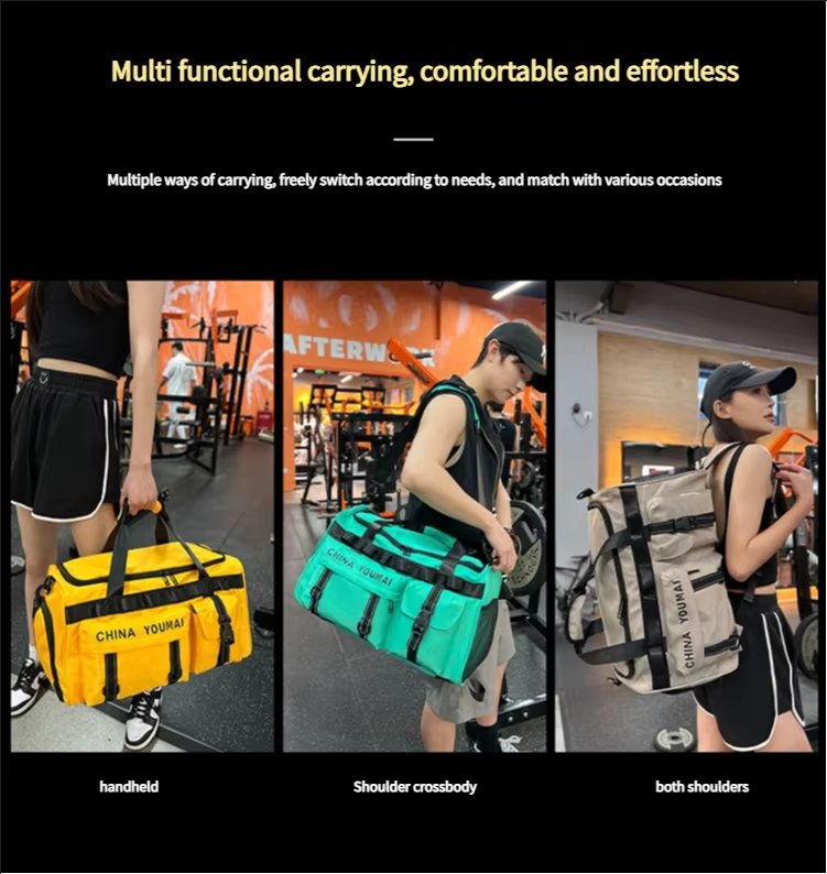 Waterproof Shoe Compartment Nylon Weekend Travel Lightweight Duffel Bag product detail