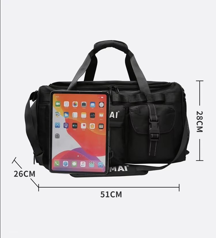 Waterproof Shoe Compartment Nylon Weekend Travel Lightweight Duffel Bag product detail