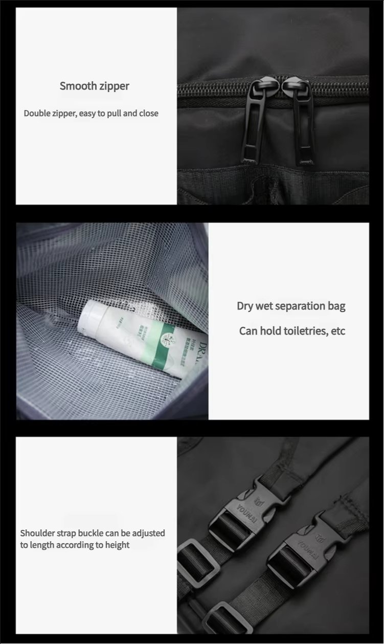 Waterproof Shoe Compartment Nylon Weekend Travel Lightweight Duffel Bag product detail